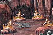 Detail from a mural painting with a 'Ramakien' motif - Thai version of the Indian Ramayana - from the temple complex of the Emerald Buddha, Bangkok (late 18th century) 